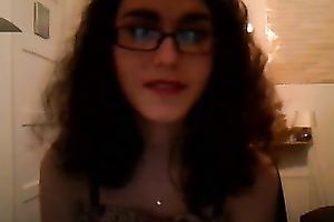 Charming brunette hair Married slut shows her bushy armpits for the livecam