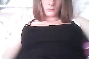 German hawt white dirty slut wife flashes her large scones on livecam