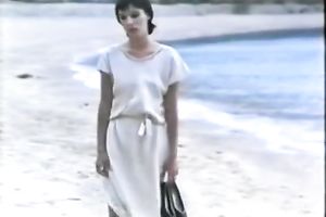 Two tall and slim lesbos have romantic sex on the beach