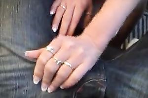 See my pink haired girlfriend blowing and jerking off my large cock