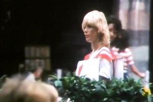 Two slim retro honeys have a fun outdoor FFM 3some sex