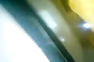 Indian sweetheart in dress receives dark pants bare to the shoe camera