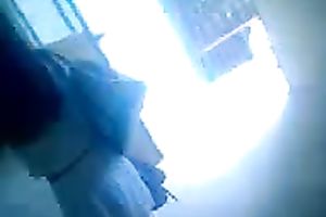 Indian sweetheart in dress receives dark pants bare to the shoe camera