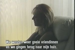 Nasty hottie lets her lesbo GF eat her cum-hole from behind