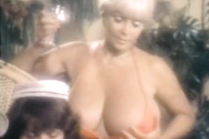 Two large breasted girlfriends in nylons please one stud