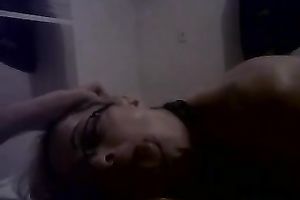 Just my golden-haired wench giving me oral-service whilst I film her on my phone