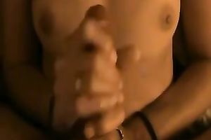 Slender girlfriend gives me tugjob in couch on POV home movie