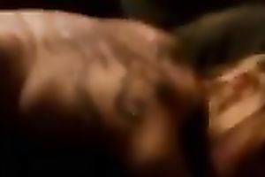 Redheaded floozy with large mounds can't live without it from behind