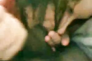 Hungry white chick worships my thick dark penis like there is no camera