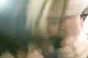 Hungry white chick worships my thick dark penis like there is no camera