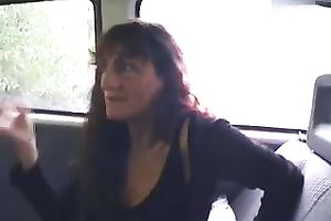 Ugly older skank toys her slit in a car and gives me a cook jerking