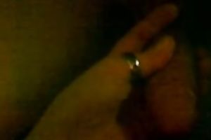 My sexy wifey fingers her bawdy cleft and rubs my pecker in POV video