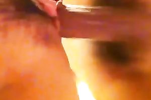 Invading my wife's hirsute palpitating cunt from behind