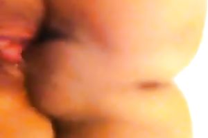 Invading my wife's hirsute palpitating cunt from behind