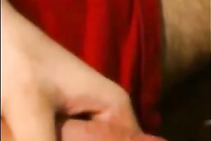 My barefaced girlfriend knows how to give amazing tugjob