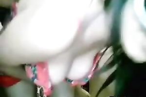 Big titted Indian housewife acquires pushed from behind previous to giving head in dilettante fuck episode