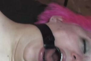 Cherry deepthroats a jock and receives her bawdy cleft toyed in BDSM movie