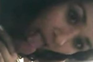 Beautiful brunette hair Mexican amateur wife giving me worthy dilettante head