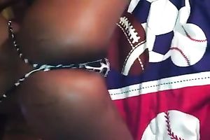 My ebon girlfriend shakes her large tattooed butt like insane