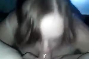 Amateur white girlfriend gives me head on POV movie scene