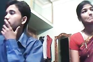 Indian woman shows her pantoons for the livecam and sucks her man's penis