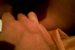 My dirty slut wife shows her curly cookie to me and lets me touch it