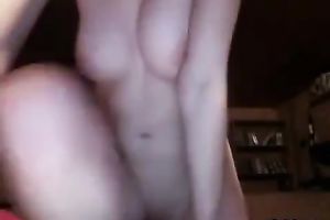 Four eyed German playgirl demonstrates her elastic bra buddies