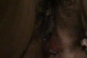 Amateur Thai milf takes her pants off and rubs her unshaved fur pie