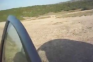 My vicious girl masturbates her coochie in a car on the way home