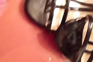 Gorgeous floozy is not shy to give me a tugjob in front of the camera