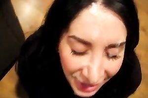 POV movie with me engulfing a ramrod and getting a large facial cumshot