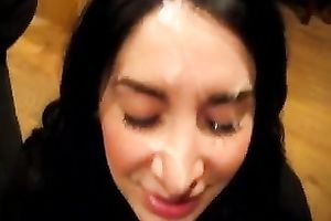 POV movie with me engulfing a ramrod and getting a large facial cumshot