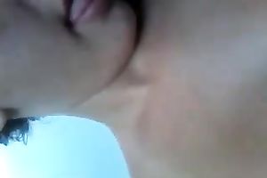 Striptease and masturbation show by my breasty Latina vixen