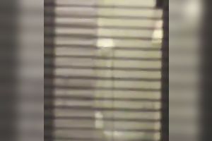 Magnificent wife living next building walks undressed in her apartment