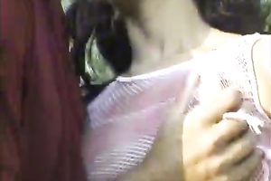 Raven haired angel involves a sexy dude in outstanding foreplay