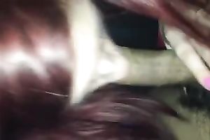 Redhead lustful girlfriend gives me oral-job on POV sex episode