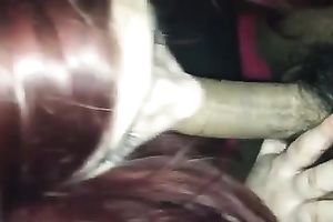 Redhead lustful girlfriend gives me oral-job on POV sex episode
