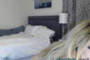 College Blonde Teen Dildo Playtime