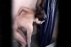 Hidden web camera clip with me and my slutwife taking a shower jointly