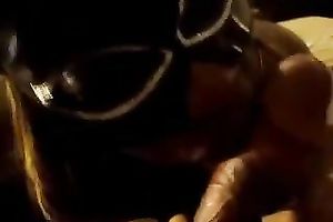 Masked swarthy bitch tries her most excellent to milk my ramrod dry