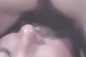 Horny golden-haired slutty wife blows dude's hard dong and acquires her cum-hole licked
