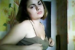 My super sexy GF shows me her fine bumpers and butt in webcam show