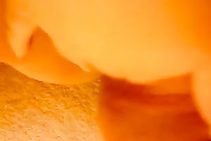 Close up act with my BBC slut fingering her sticky bald snatch