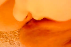 Close up act with my BBC slut fingering her sticky bald snatch