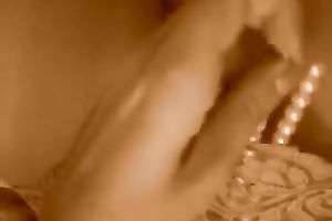 Stunning homemade solo with me stuffing a pearl necklace in my fur pie