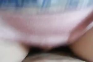 She is riding my dick out of taking off her pants