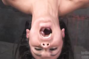 Pretty dark brown Crissy receives hung up and drilled in outstanding BDSM movie