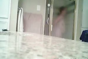 older Jenny caught on shower spy webcam