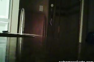 older Jenny caught on shower spy webcam
