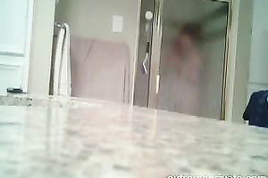 older Jenny caught on shower spy webcam